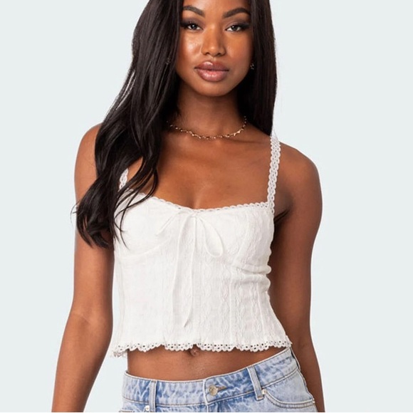 Edikted Lacey Knit Tank Top (Pacsun) - Picture 2 of 5